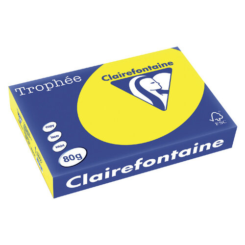 Trophee Papier copieur Trophée A4 80g jaune soleil 500 feuilles