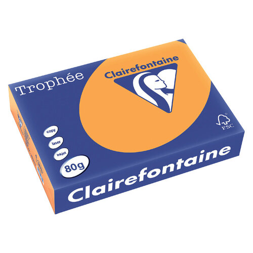 Trophee Kopieerpapier Trophee A4 80gr oranje 500vel