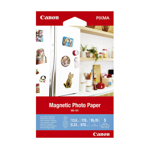 Canon Papier photo Canon MG-101 magnétique 10x15cm 5 feuilles