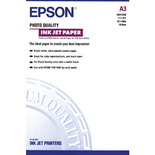 Epson Inkjetpapier Epson S041068 A3 mat 105gr 100vel