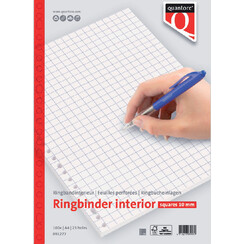 Bloc de feuilles Quantore A4 23 perforations  carreau 10mm