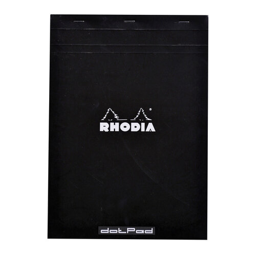 Rhodia Schrijfblok Rhodia A4 80vel dots 90gr zwart