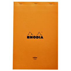 Schrijfblok Rhodia A4 lijn 80vel 80gr geel