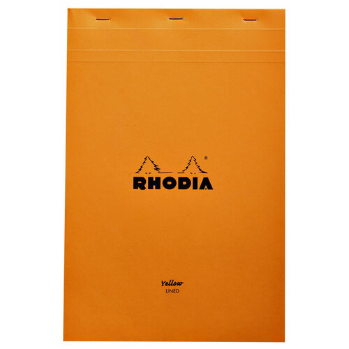 Rhodia Bloc-notes Rhodia A4 80 feuilles 80g ligné jaune