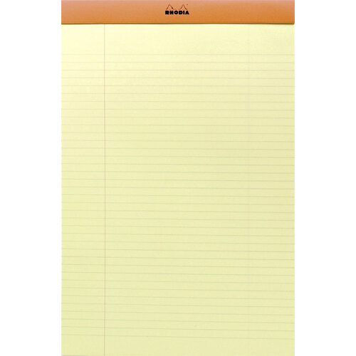 Rhodia Bloc-notes Rhodia A4 80 feuilles 80g ligné jaune