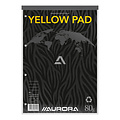 Aurora Bloc-notes Aurora A4 ligné 80 feuilles 80g 4 perf jaune