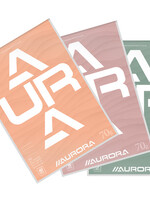 Aurora Schrijfblok Aurora A4 lijn 100 vel 70gr assorti
