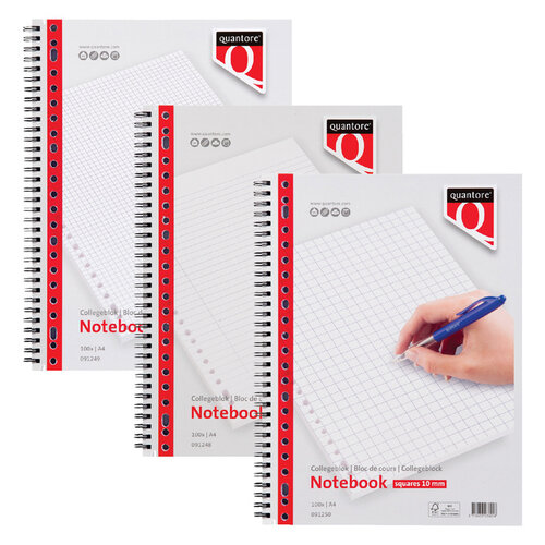 Quantore Bloc de cours Quantore A4 23 perforations ligné 4-en-1