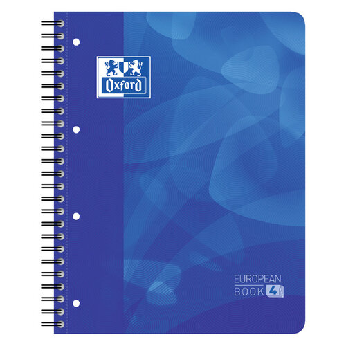 Oxford Cahier Projet Oxford School A4+ 4 perf ligné 120 feuilles bleu