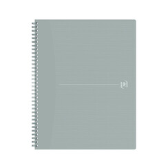 Cahier spirale Oxford Origin A4+ ligné 70 feuilles gris