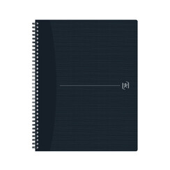 Cahier spirale Oxford Origin A4+ 4 trous ligné 70 feuilles noir