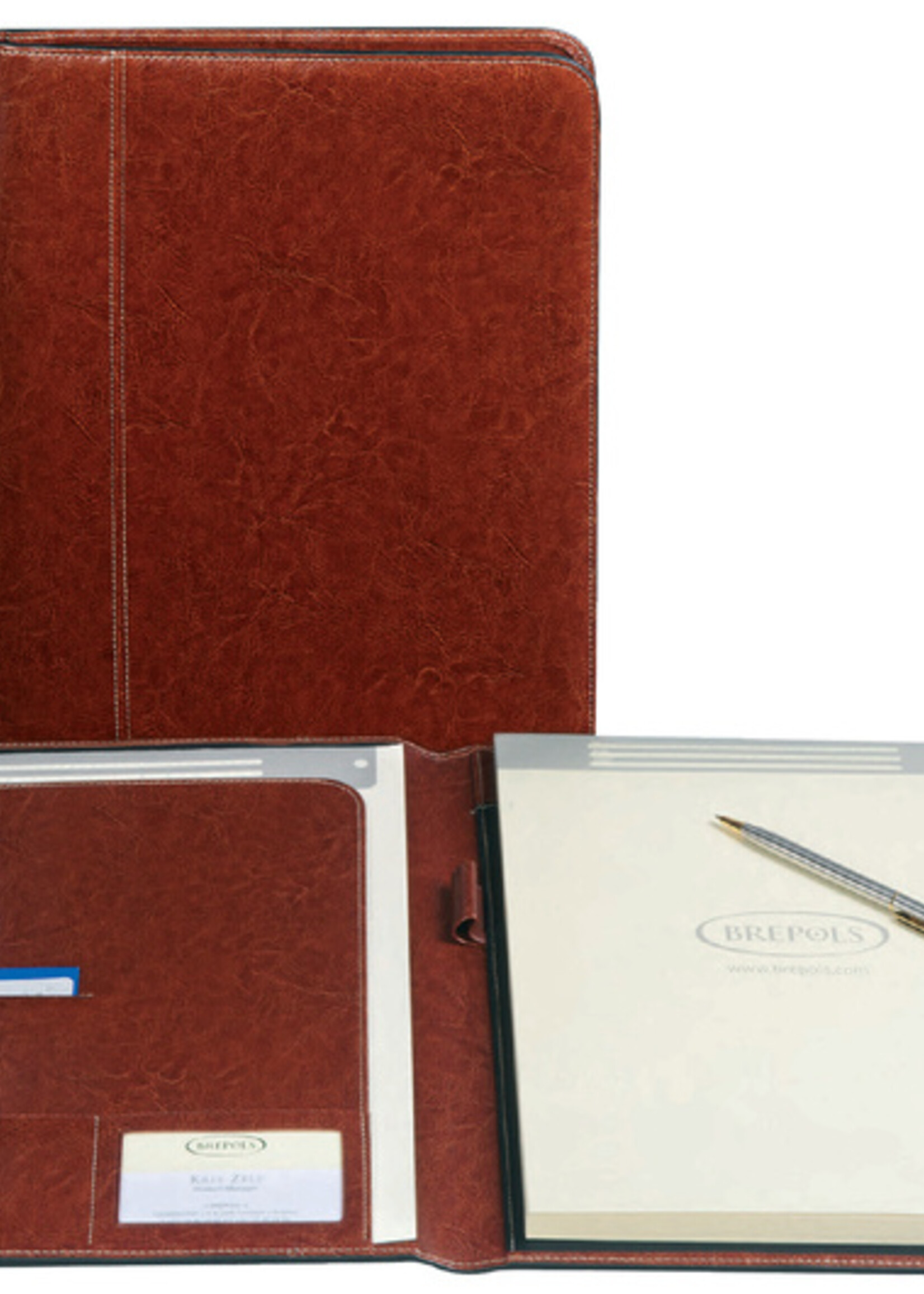Brepols Conférencier Brepols Palermo A5 + bloc-notes marron