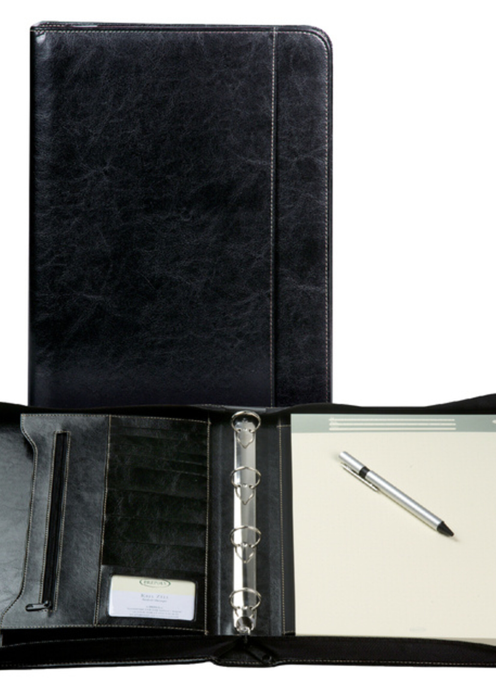 Brepols Conférencier Brepols Palermo 4 anneaux  A4 + bloc + zip noir