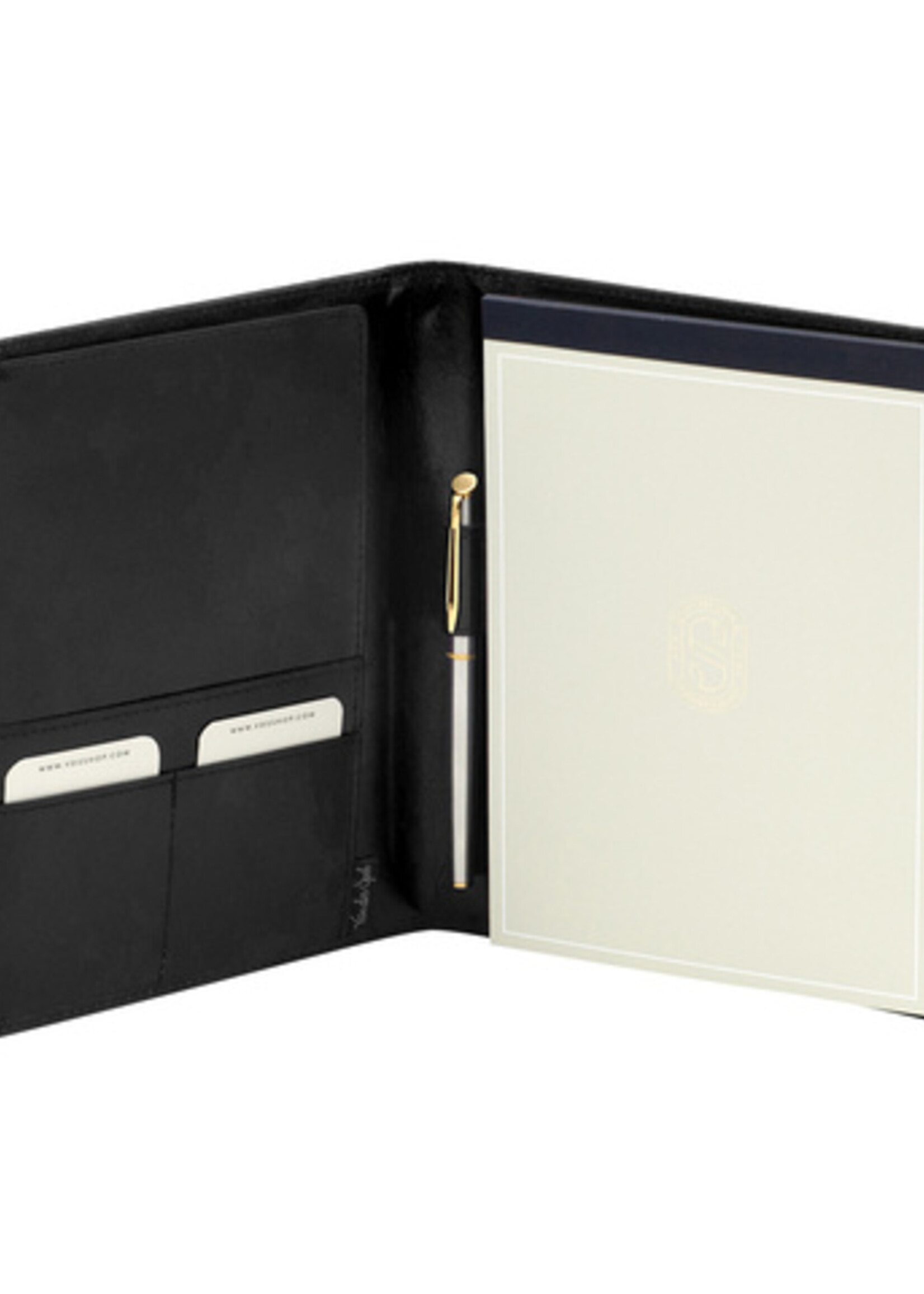 Van der Spek Schrijfmap van der Spek A5 buffelleer zwart