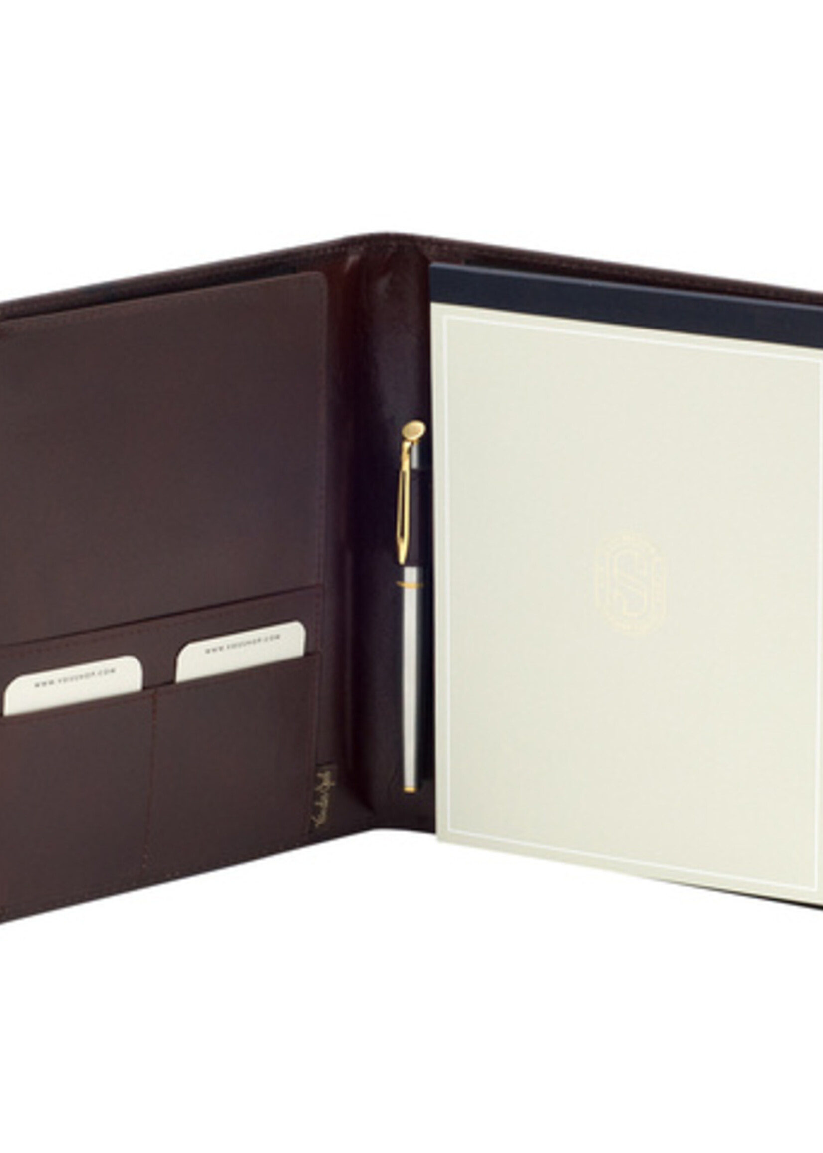 Van der Spek Schrijfmap van der Spek A5 buffelleer bruin