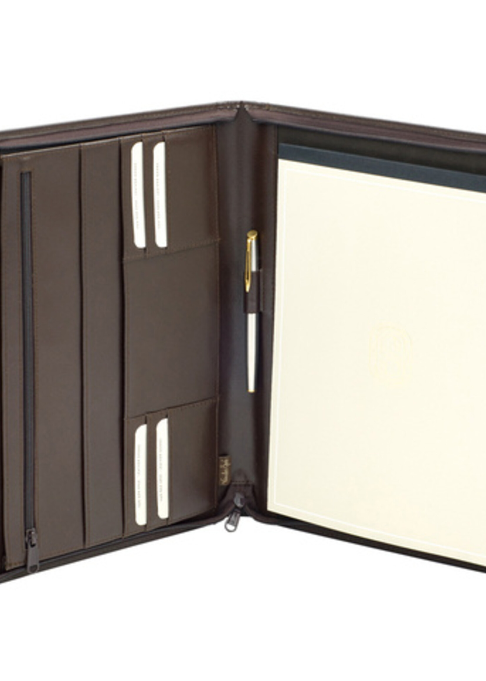 Van der Spek Conférencier Van der Spek 384 A4 cuir nervuré marron