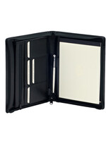 Van der Spek Schrijfmap van der Spek A5 buffelleer + rits zwart