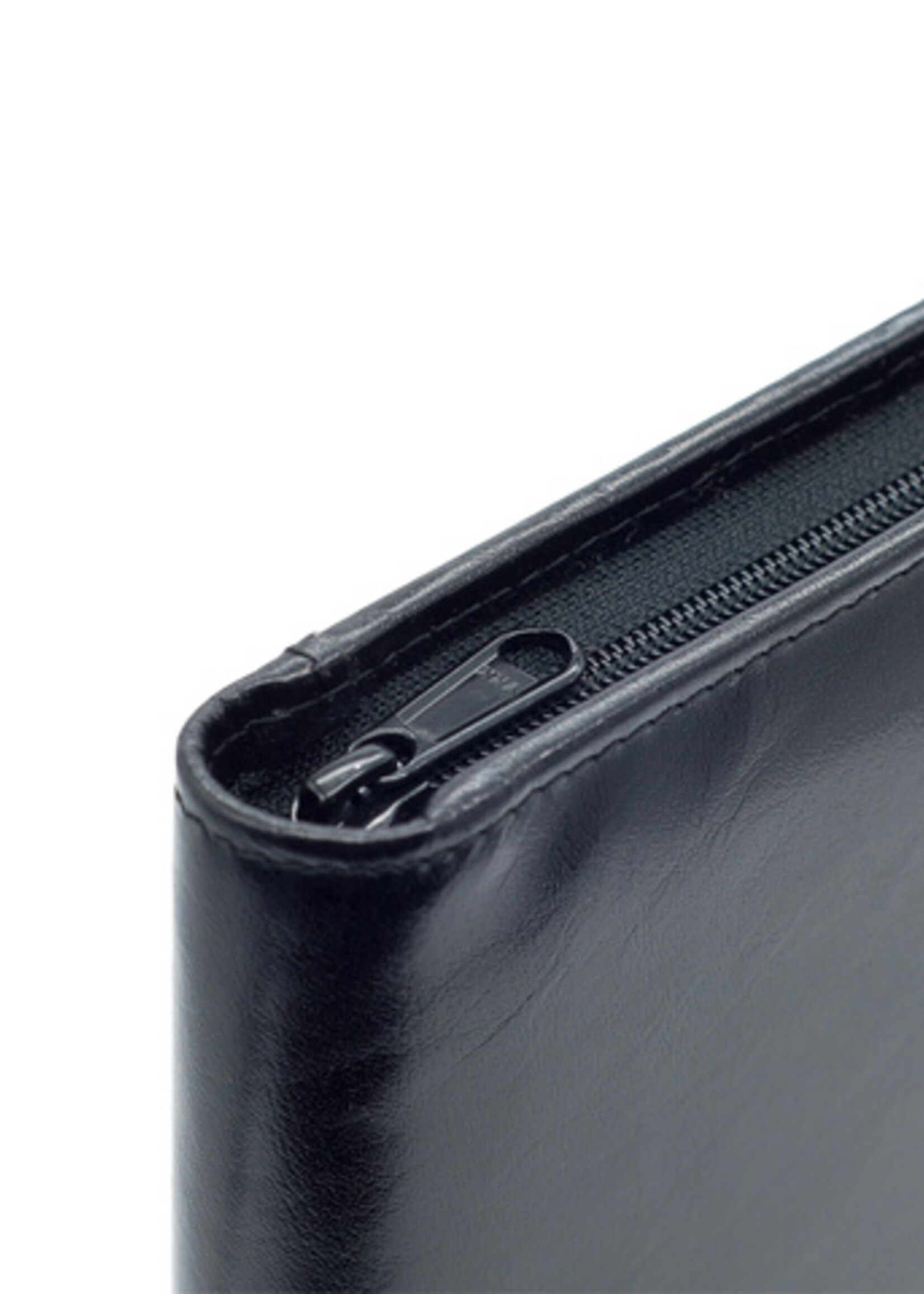 Van der Spek Schrijfmap van der Spek A5 buffelleer + rits zwart