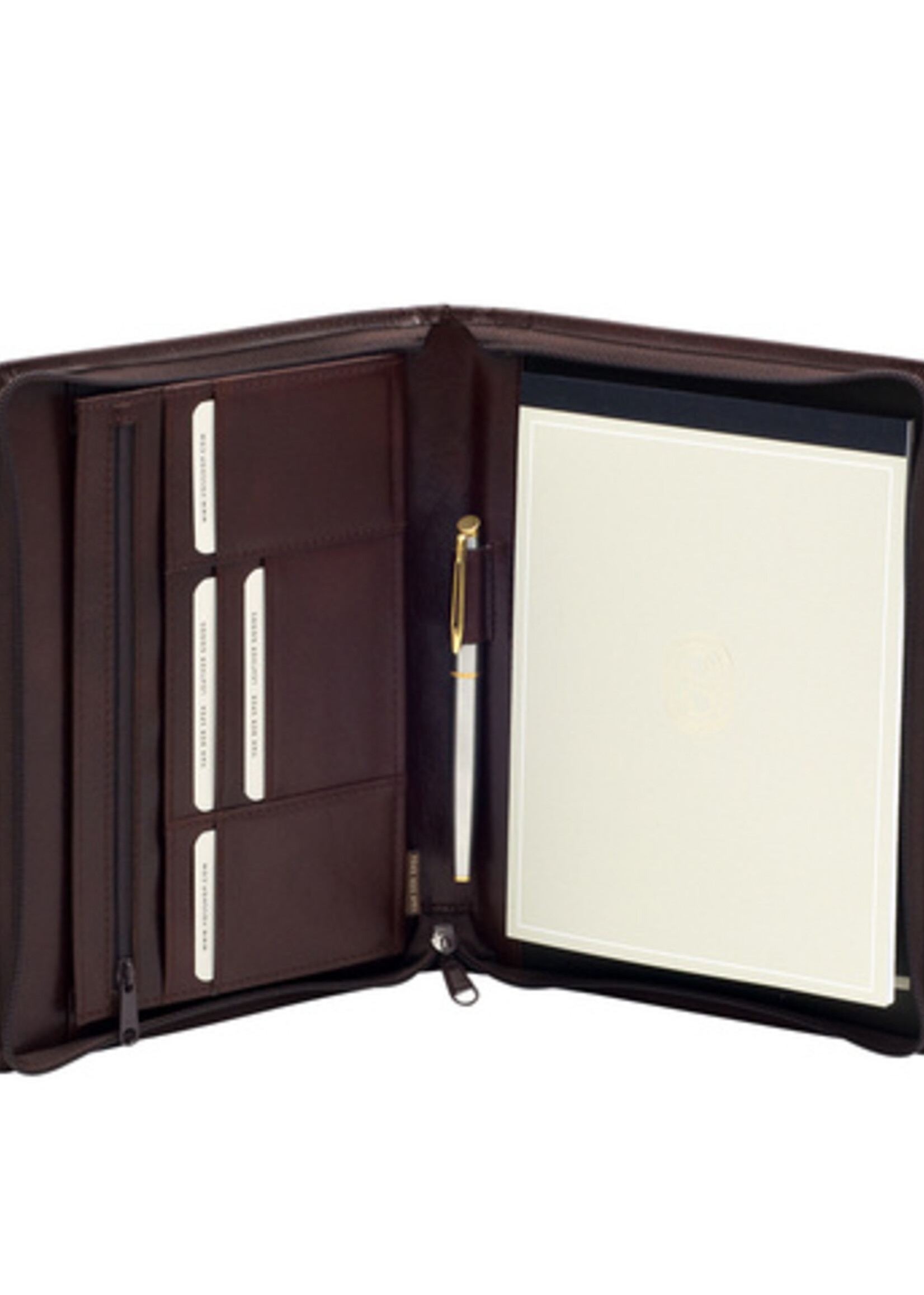 Van der Spek Schrijfmap van der Spek A5 buffelleer + rits bruin