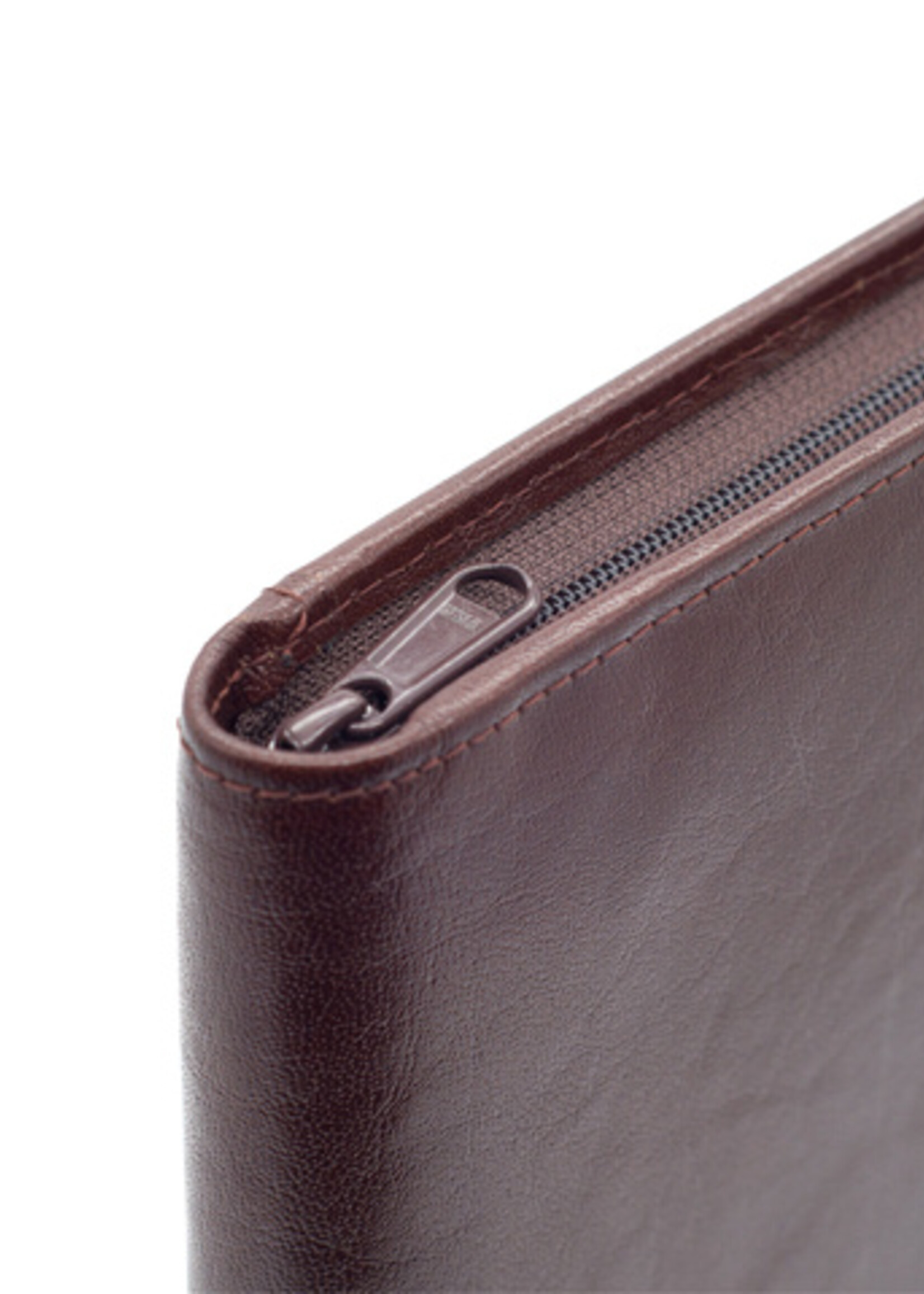 Van der Spek Schrijfmap van der Spek A5 buffelleer + rits bruin