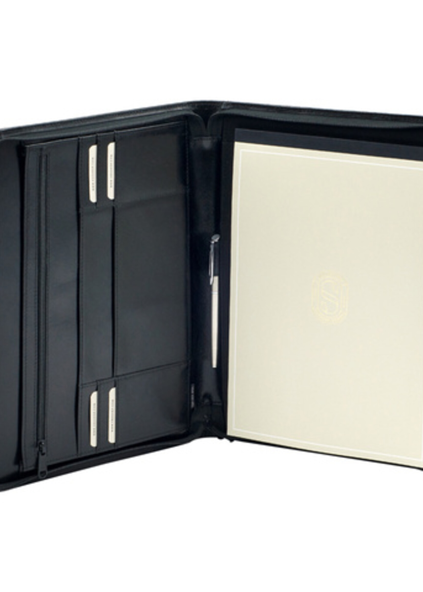 Van der Spek Conférencier Van der Spek 388 A4 zip cuir noir