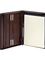 Van der Spek Schrijfmap van der Spek A4 + rits leer bruin