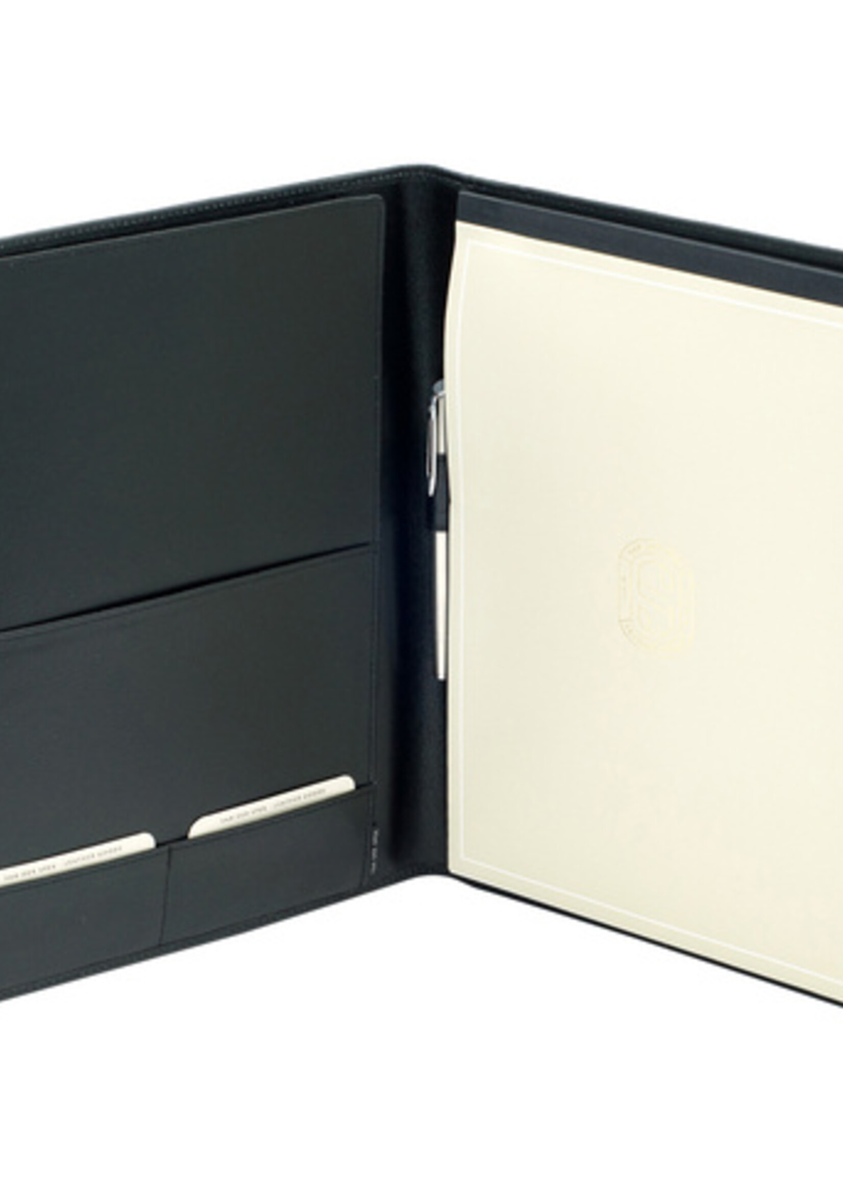 Van der Spek Conférencier Van der Spek A4 cuir nervuré noir