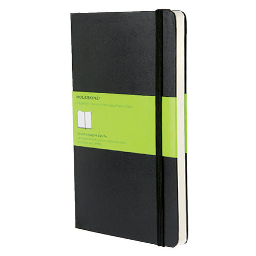 Moleskine Notitieboek Moleskine large 130x210mm blanco hard cover zwart