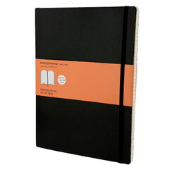 Carnet de notes Moleskine XL 190x250mm ligné couverture souple noir