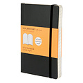 Moleskine Carnet de poche Moleskine ligné 90x140mm couverture souple noir