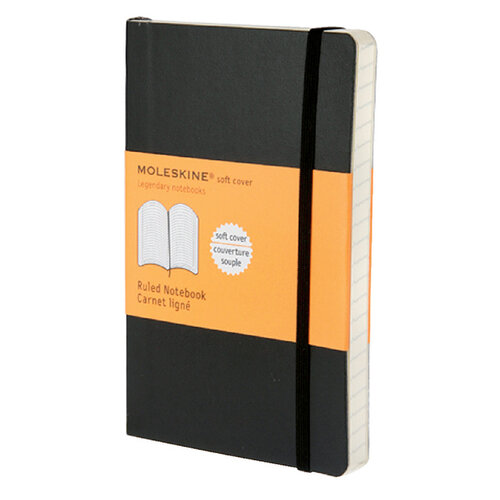 Moleskine Notitieboek Moleskine pocket 90x140mm lijn soft cover zwart