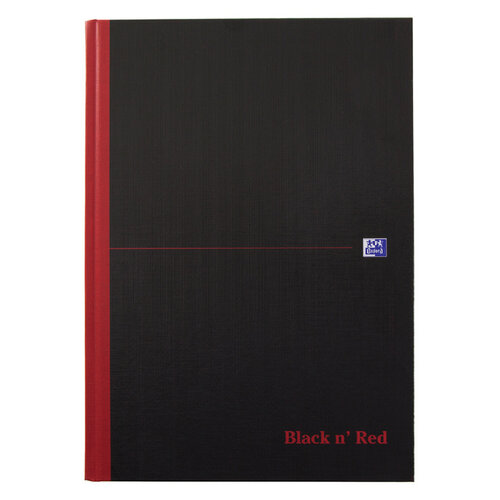 Oxford Notitieboek Oxford Black n' Red A4 96vel ruit 5mm