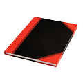 Office Notitieboek zwart/rood A4 lijn 70gr 96vel