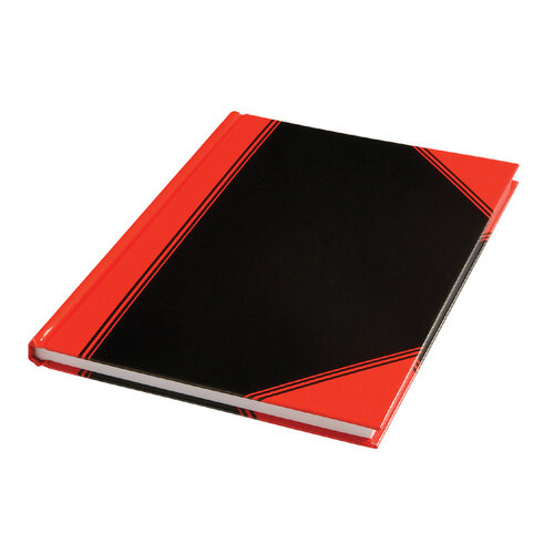 Office Cahier de notes noir/rouge A4 ligné 70g 96 feuilles