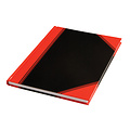 Office Cahier de notes noir/rouge A5 ligné 70g 96 feuilles