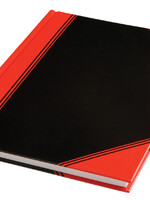 Office Cahier de notes noir/rouge A5 ligné 70g 96 feuilles