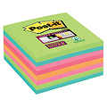 Post-it Bloc-mémos M Post-it 654-SSRB Super Sticky 76x76mm Arc-en-ciel