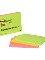 Post-it Memoblok 3M Post-it 6845 Super Sticky 203x152mm assorti