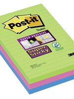 Post-it Memoblok 3M Post-it 660 Super Sticky 102x152mm lijn rainbow
