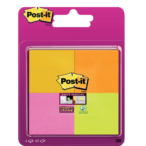 Post-it Memoblok 3M Post-it 6910 Super Sticky 51x51mm assorti