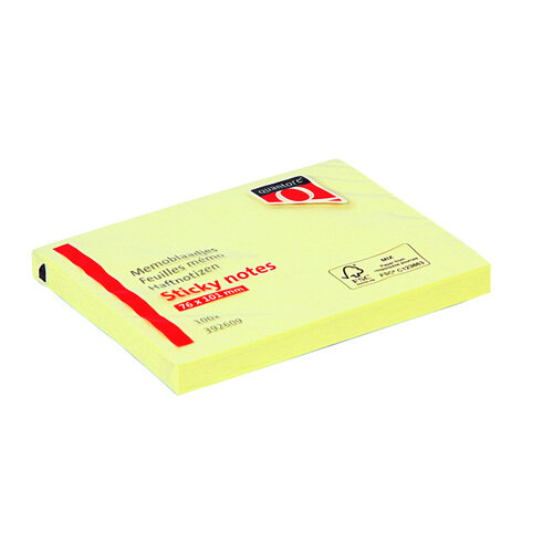 Quantore Bloc mémos Quantore 76x101mm jaune