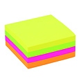 Quantore Memoblok Quantore 76x76mm neon kleuren assorti 4 kleuren