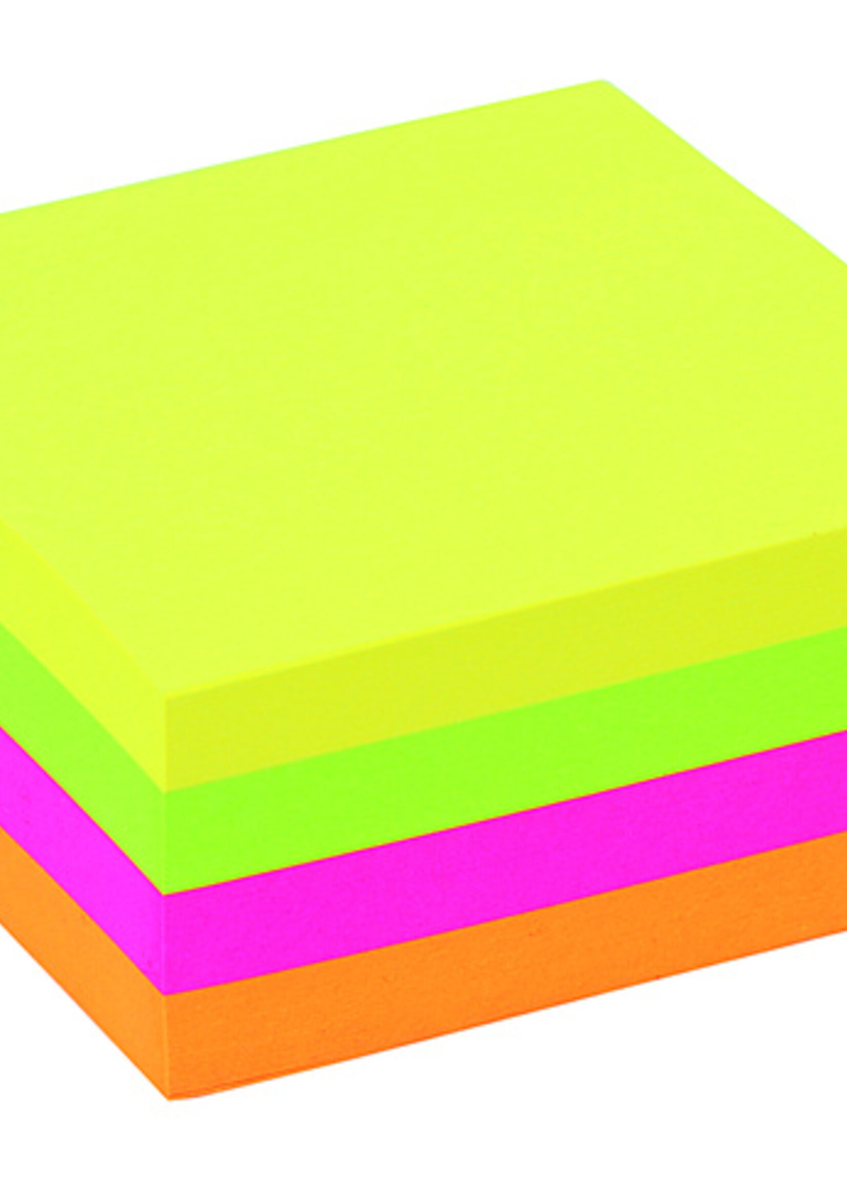 Quantore Bloc-mémos Quantore 75x75mm couleurs néon assorti