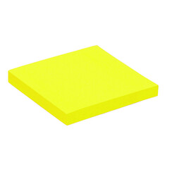 Bloc mémos Quantore 76x76mm néon jaune