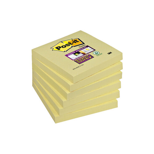 Post-it Bloc-mémos 3M Post-it 654 Super Sticky 76x76mm jaune