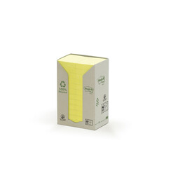 Bloc-mémos Post-it 653YRT 38x51mm 24 blocs recyclé jaune