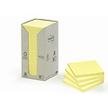 Post-it Bloc-mémos Post-it 654YRT 76x76mm 16 blocs recyclé jaune