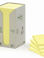 Post-it Memoblok 3M Post-it 654 76x76mm recycled pastel geel