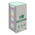 Post-it Bloc-mémos 3M Post-it 654 76x76mm recyclé Rainbow pastel