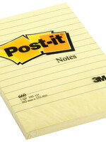 Post-it Memoblok 3M Post-it 660 102x152mm lijn geel